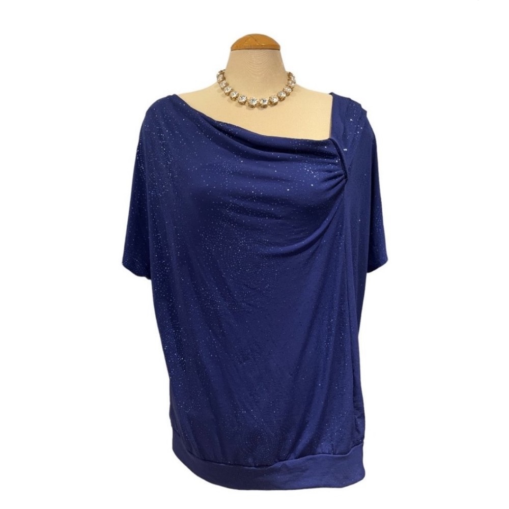 Reitmans 2X Plus Sparkling blue top EUC